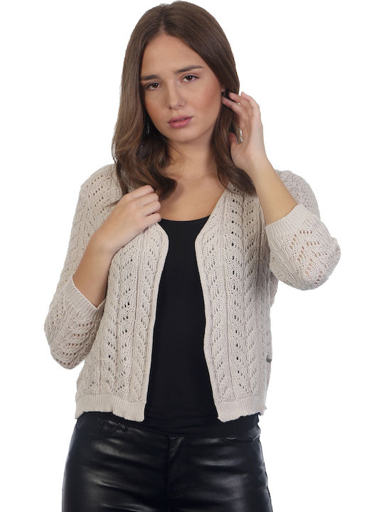 Jacket with holes Bolero-3779Z Beige