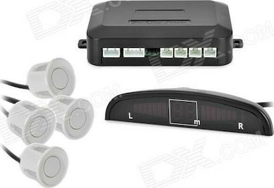 GRC Tech Car Parking System with Screen and 4 Sensors in White Colour 08-GR1048CO