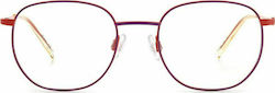 Missoni Damen Metallisches Brillengestell Rote ...
