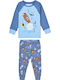 Minoti Set Top & Bottom Kids Winter Pyjamas Light Blue