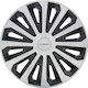 Michelin Car Hubcap Set Bicolor 14" 4pcs Silver