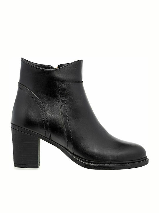 Mago Shoes Ghete Dama Din Piele Ankle Boots Negru