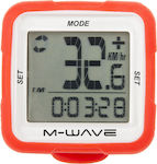 M-Wave XIV Silicone Drahtlos Zähler Fahrrad Rot