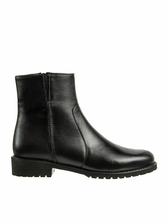 Mago Shoes 077-47408 Leather Women's Ankle Boots Black