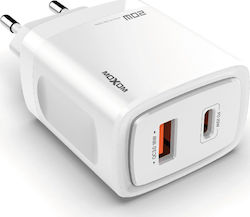 Moxom Зарядно без кабел с USB-A порт и USB-C по...