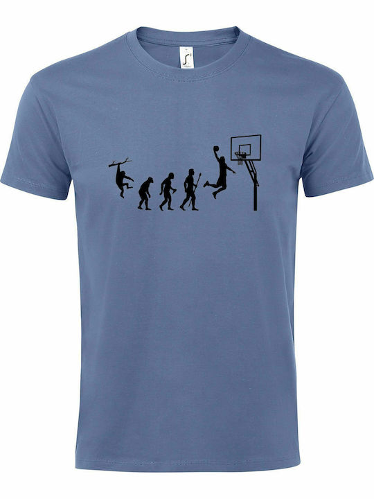 T-shirt unisex "Basketball Evolution", Denim