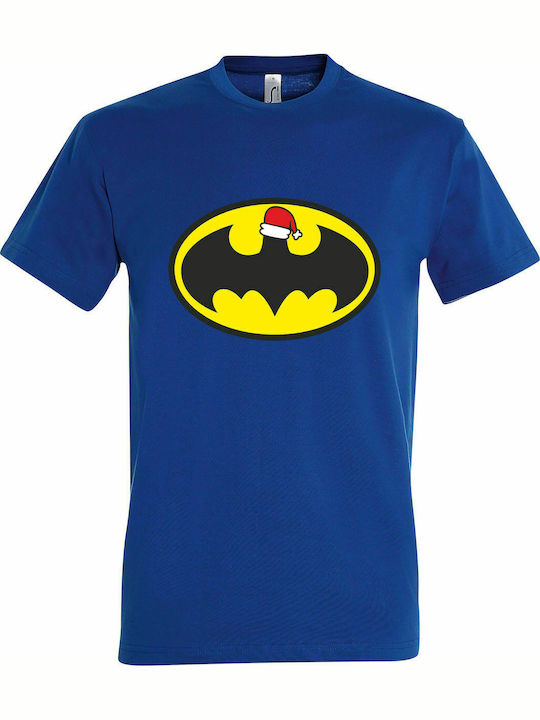 T-shirt Unisex " Batman loves Christmas ", Royal blue