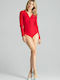 Figl Long Sleeve Bodysuit Red