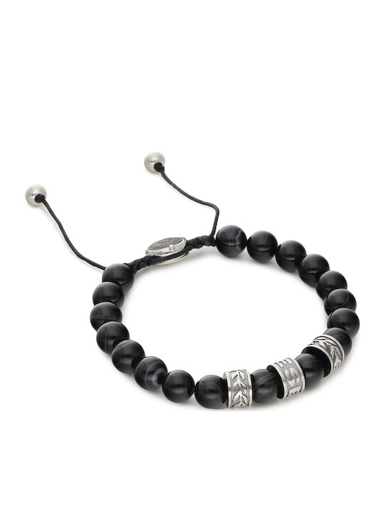 Diesel Men's Macrame Bracelet Made of Steel 25cm