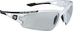 Force Cycling Glasses Calibre UV with White Frame & Transparent Lenses