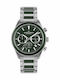 Jacques Lemans Eco Power Ανδρικό Ρολόι 44mm Χρονογράφος Solar με Ασημί Μεταλλικό Μπρασελέ