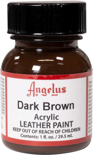 Angelus Acrylic Paint Υγρό Χρώμα Χειροτεχνίας Καφέ για Δέρμα Dark 29.5ml
