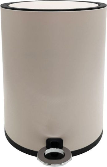 Marva Metallic Bathroom Basket Soft Close 6lt Beige