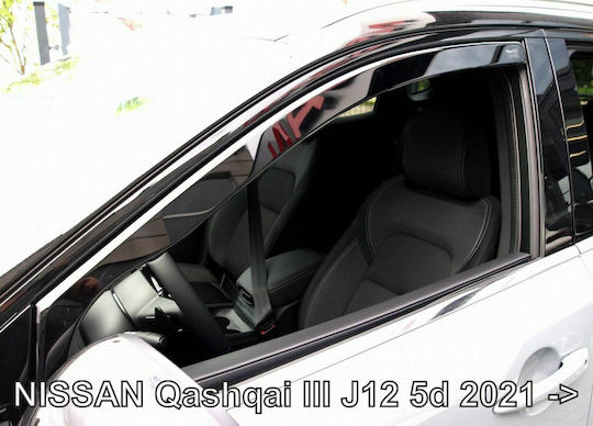 Heko Set of Windbreakers Front Car Dark Fime for Nissan Qashqai III J12 2021 2pcs