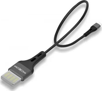 Moxom MX-CB07 Geflochten USB-A zu Lightning Kabel Schwarz 0.2m