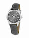 Jacques Lemans La Passion Дамски Часовник 34mm Кварцов с Сива Кожена Каишка