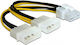 Powertech 4-Pin Molex - 8-Pin PCIe Cable 0.15m Κίτρινο (CAB-W041)