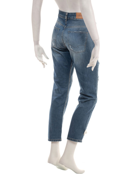 High Rise Women's Jean Pants With Rips