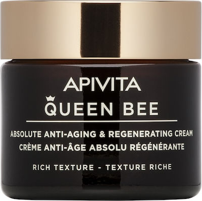 Apivita Queen Bee Absolute Anti Aging & Regenerating & Gift Laptop Case Rich Moisturizing & Anti-Aging Cream Face Day 50ml