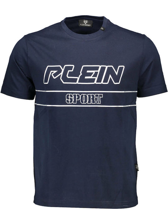 Plein Sport Ανδρικό T-shirt Navy Μπλε με Λογότυπο