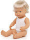 Miniland Baby-Puppe Kaukasische Mädchen mit Hörgerät 38 cm