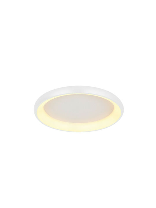 VK Lighting VK/04416CE/W/W/46 Μοντέρνα Μεταλλική Πλαφονιέρα Οροφής με Ενσωματωμένο LED σε Λευκό χρώμα 46cm