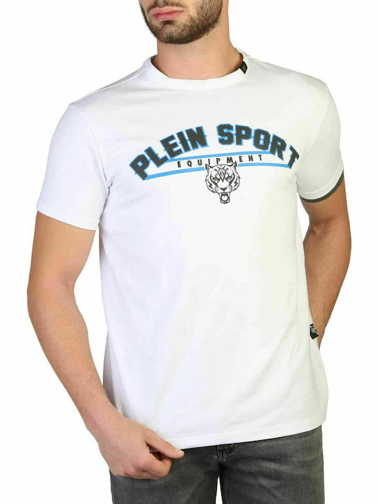 Plein Sport T-shirt Bărbătesc cu Mânecă Scurtă Alb