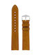 Hirsch Camelgrain Long Leather Strap Honey 22mm