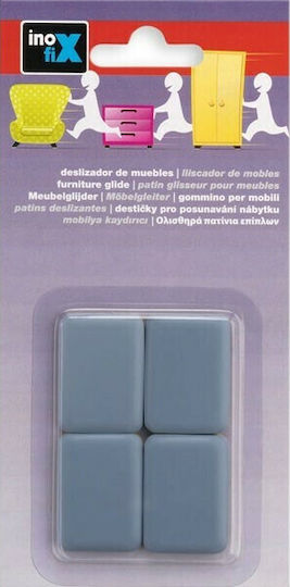 Inofix 3513-7 Rectangular Furniture Protectors with Sticker 25x35mm 4pcs