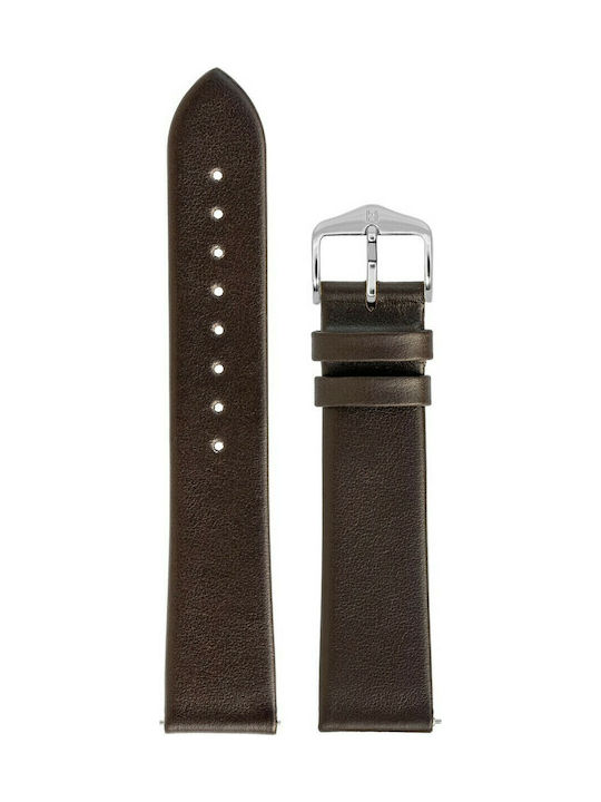 Hirsch Toronto Long Δερμάτινο Λουράκι Καφέ 16mm