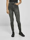 Talie înaltă Blugi de damă cu croială skinny Black Stone Washed