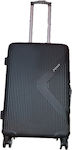 Ormi ESH312 Medium Travel Suitcase Hard Black with 4 Wheels Height 64cm.