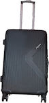 Ormi ESH312 Medium Travel Suitcase Hard Black with 4 Wheels Height 64cm