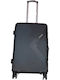 Ormi ESH312 Medium Travel Suitcase Hard Black with 4 Wheels Height 64cm