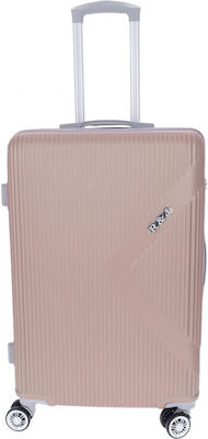 Ormi ESH312 Medium Travel Suitcase Hard Pink Gold with 4 Wheels Height 64cm.