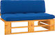 Zweisitziges Sofa Außenbereich aus Paletten mit Kissen 110x65x55cm