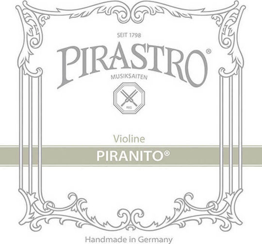 Pirastro Single Steel Strings 4pcs for Violin 4/4 Piranito Violin 4/4 D (Re)