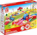 Hape Vehicle Rainbow Puzzle Train made of Wood with Music for 18++ Months