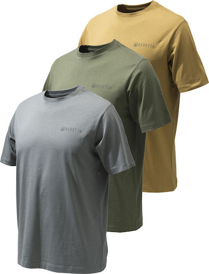Beretta Corporate Tricou Coyote, Perla Fumurie, Verde 3 buc 0M06