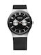 Bering Time Men's Watch 39mm Chronograph Battery with Black Metal Bracelet