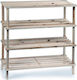 Shoe Organizer with 4 Shelves 63x26x67cm