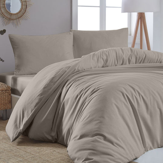 Beauty Home Плик За Завивка 100% Памук Еднолицев 170x250 1999ПΘΜΟ-Бежов Бежов
