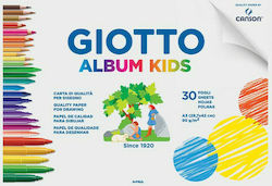 Giotto Μπλοκ Ζωγραφικής Album Kids A3 29.7x42cm 30 Φύλλα