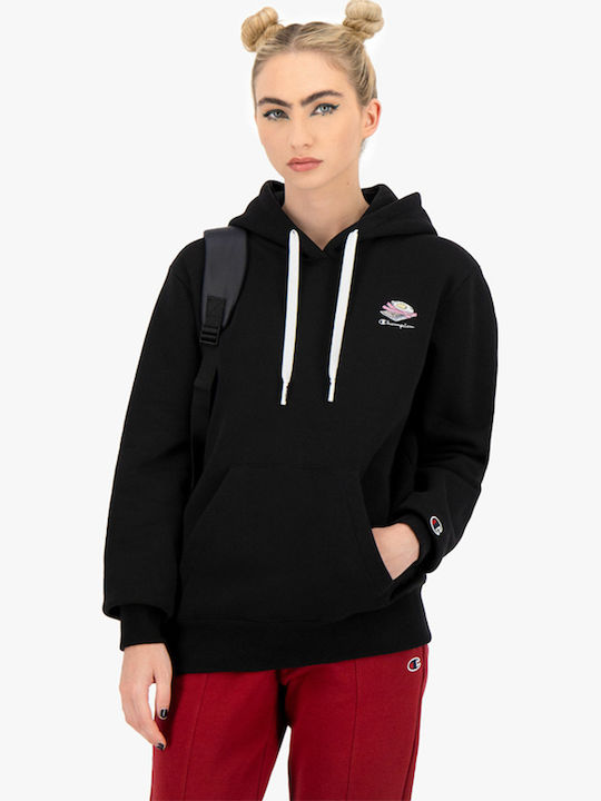 Women's Sweatshirt Hooded Black
