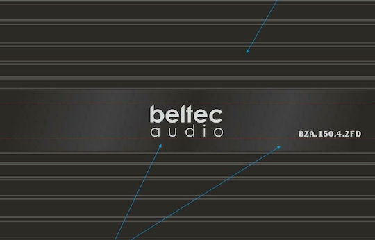 Beltec Audio Car Audio Amplifier BZA 150 4ZFD 4 Channels
