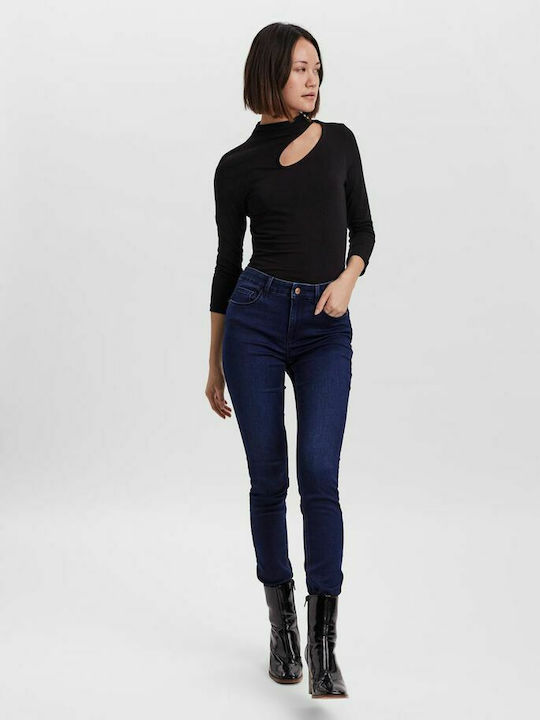 Vero Moda Women's Blouse with 3/4 Sleeve Black