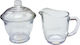 Set aus Milchkanne & Zuckerdose zum Servieren Glas in Transparent Farbe 2Stück