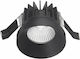 Gea Luce Danae Rund Metallisch Einbau Spot mit integriertem LED und Warmweißes Licht Schwarz 7x7cm. 1Stück