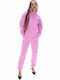 Juicy Couture Graphic Boyfriend Παντελόνι Γυναικείας Φόρμας με Λάστιχο Orchid Pink Flame Fleece