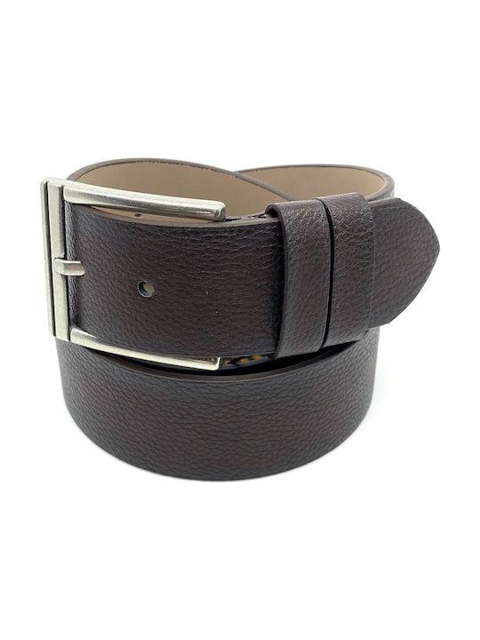 Legend Accessories 1757-MM Men's Artificial Leather Wide Belt Brown